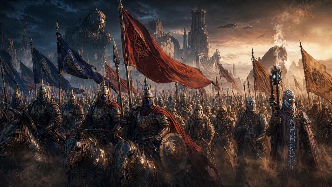 A generated battlefield scene, one of hundreds of production runs behind this data